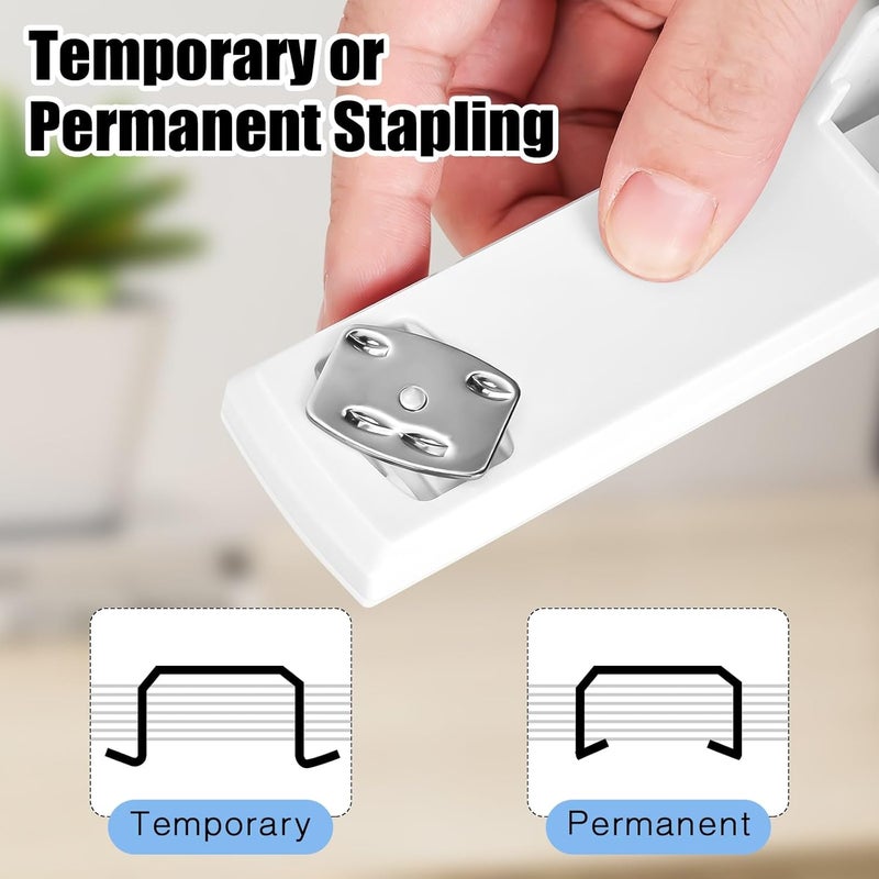 Muxdilu Stapler 25 Sheet Capacity with 1000 Staples and Staple Remover - Staplers for Desk, Non-Slip Office Stapler with Staples, White - Image 4